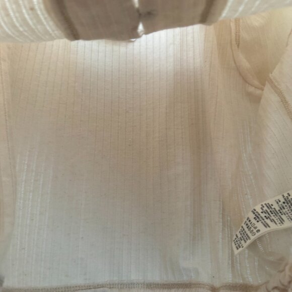 NWT, Free People Third Date Top, Crocheted Hem, Almond / Off-white Color, L - Picture 13 of 14